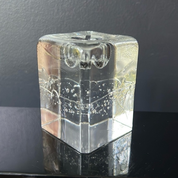 Small Iittala Arkipelago Candle Holder Vintage MCM  Clear Glass Pillar - Picture 7 of 9